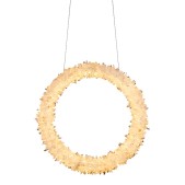 IQ2852 CLEAR GEODE QUARTZ CRYSTAL PENDANT