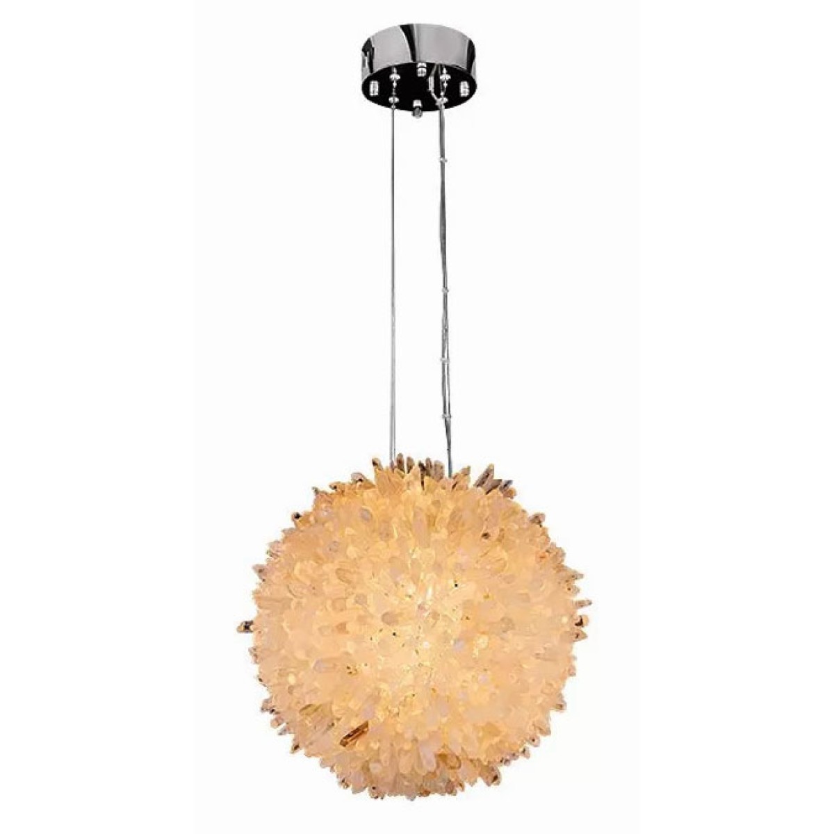 IQ2855 CLEAR GEODE QUARTZ CRYSTAL CHANDELIER BALL