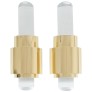 IQ2934 LUCITE GOLD WALL LIGHTS