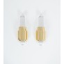 IQ2934 LUCITE GOLD WALL LIGHTS