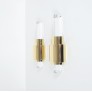 IQ2934 LUCITE GOLD WALL LIGHTS