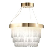IQ3550 RING CHANDELIER WITH VENETIAN GLASS RECTANGULAR ELEMENTS
