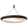 IQ3615 RING CHANDELIER CHEMICAL BLACKENED IRON POLYCARBONATE LED LIGHT 21ST CTRY
