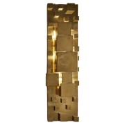 IQ3644 PAIR OF CUBIC BRASS SCONCES BY STUDIO GLUSTIN