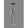IQ3689 MODERN MINIMALIST RECTANGULAR LED STAIRCASE CHANDELIER