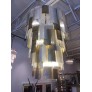 IQ3705 OVERSIZED MULTI-LAYERED MURANO SCAVO GLASS CHANDELIER