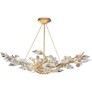 IQ3815 FINE ART HANDCRAFTED LIGHTING FORET 6-LIGHT SILVER LEAF CRYSTAL PENDANT