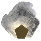 IQ3881 MOONLIGHT SONATA: SELENITE PANE SINGLE-LIGHT WALL SCONCE