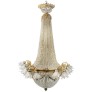 IQ3972 LARGE AND IMPRESSIVE LATE 19TH CENTURY GILT BRONZE AND BEADED BASKET CHANDELIER