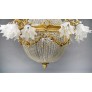 IQ3972 LARGE AND IMPRESSIVE LATE 19TH CENTURY GILT BRONZE AND BEADED BASKET CHANDELIER