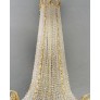 IQ3972 LARGE AND IMPRESSIVE LATE 19TH CENTURY GILT BRONZE AND BEADED BASKET CHANDELIER