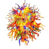 IQ4037 CHIHULY STYLE BLOWN GLASS CHANDELIER MULTI COLORS