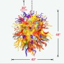 IQ4037 CHIHULY STYLE BLOWN GLASS CHANDELIER MULTI COLORS