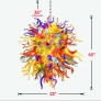 IQ4037 CHIHULY STYLE BLOWN GLASS CHANDELIER MULTI COLORS