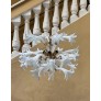 IQ4040 MID-CENTURY MODERN CHANDELIER WITH MURANO GLASS FLOWERS