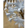 IQ4040 MID-CENTURY MODERN CHANDELIER WITH MURANO GLASS FLOWERS