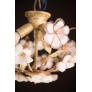 IQ4041 MURANO VINTAGE CEILING LIGHT PINK AND WHITE FLOWERS