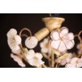 IQ4041 MURANO VINTAGE CEILING LIGHT PINK AND WHITE FLOWERS