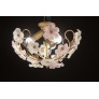 IQ4041 MURANO VINTAGE CEILING LIGHT PINK AND WHITE FLOWERS