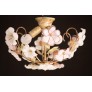 IQ4041 MURANO VINTAGE CEILING LIGHT PINK AND WHITE FLOWERS