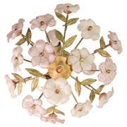 IQ4041 MURANO VINTAGE CEILING LIGHT PINK AND WHITE FLOWERS