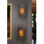IQ4042 PAIR OF BRUTALIST SCONCES IN THE MANNER OF PAUL EVANS