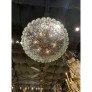 IQ4046 MODERN MURANO GLASS FONTANA GREEN ICE BLOCK DISC CHANDELIER