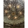 IQ4046 MODERN MURANO GLASS FONTANA GREEN ICE BLOCK DISC CHANDELIER