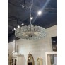 IQ4046 MODERN MURANO GLASS FONTANA GREEN ICE BLOCK DISC CHANDELIER