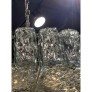 IQ4046 MODERN MURANO GLASS FONTANA GREEN ICE BLOCK DISC CHANDELIER
