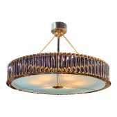 IQ4048 MODERN MURANO GLASS AND BRASS CHANDELIER