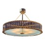 IQ4048 MODERN MURANO GLASS AND BRASS CHANDELIER