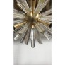 IQ4049 CONTEMPORARY TRANSPARENT “TRIEDRO” MURANO GLASS OVAL SPUTNIK CHANDELIER
