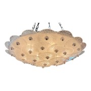 IQ4052 MODERN MURANO GLASS MULTI DISC FLUSH MOUNT CHANDELIER