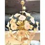 IQ4054 MURANO GLASS AND BRASS SPUTNIK CHANDELIER