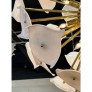 IQ4054 MURANO GLASS AND BRASS SPUTNIK CHANDELIER