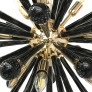 IQ4056 CONTEMPORARY BLACK MURANO GLASS “DROPS” SPUTNIK CHANDELIER