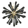 IQ4056 CONTEMPORARY BLACK MURANO GLASS “DROPS” SPUTNIK CHANDELIER