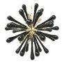 IQ4056 CONTEMPORARY BLACK MURANO GLASS “DROPS” SPUTNIK CHANDELIER