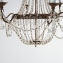 IQ4123 ANTIQUE ITALIAN DRAPED PRISM SIX LIGHT CHANDELIER CIRCA 1930