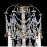 IQ4132 A CUT-GLASS AND GILT-BRONZE SIX-LIGHT CHANDELIER