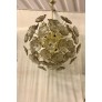 IQ4137 MURANO SPUTNIK AMBER COLOR ART GLASS MIDCENTURY CHANDELIER AND PENDANT