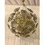 IQ4137 MURANO SPUTNIK AMBER COLOR ART GLASS MIDCENTURY CHANDELIER AND PENDANT