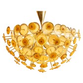 IQ4139 AMBER HALF-SPUTNIK CHANDELIER