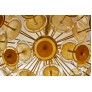IQ4139 AMBER HALF-SPUTNIK CHANDELIER