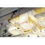 IQ4150 GLUSTIN LUMINAIRES CREATION BRASS AND ALABASTER TILES CEILING LAMP