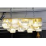 IQ4150 GLUSTIN LUMINAIRES CREATION BRASS AND ALABASTER TILES CEILING LAMP
