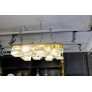 IQ4150 GLUSTIN LUMINAIRES CREATION BRASS AND ALABASTER TILES CEILING LAMP