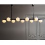 IQ4151 ELONGATED BRASS AND ALABASTER CHANDELIER