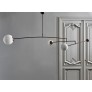 IQ4152 BRASS AND ALABASTER THREE GLOBES MOBILE CHANDELIER